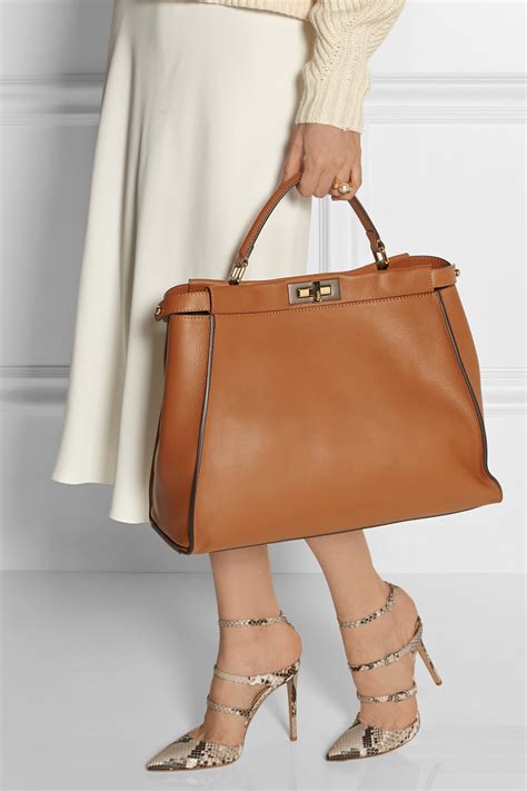 fendi peekaboo size compare|fendi large peekaboo tote.